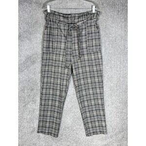 Leighton Dress Pants Womens Size XL Plaid Herringbone Stretch Pockets Belted